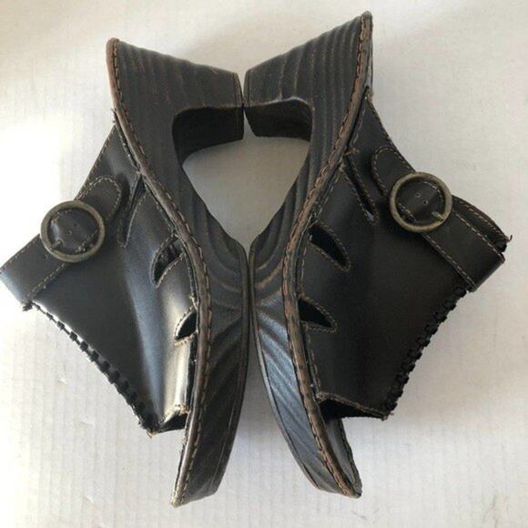 FASHION BUG Sunrise Brown Open Toe Clog Sandals Retro Hippie Boho Womens 8.5 - Picture 8 of 12